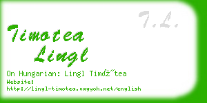 timotea lingl business card